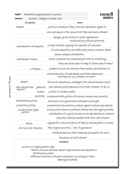 Cornell Notes