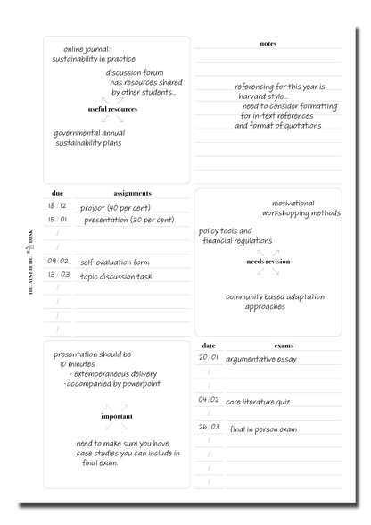 Subject Plan